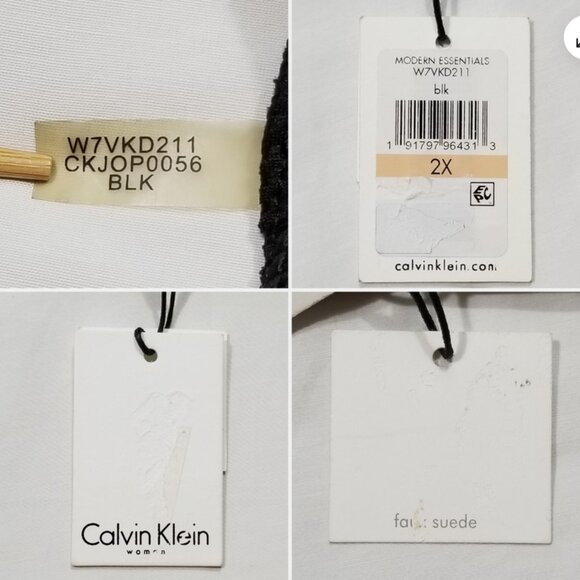 CALVIN KLEIN Madison Faux Suede Leggings 6705E1M - Picture 9 of 11